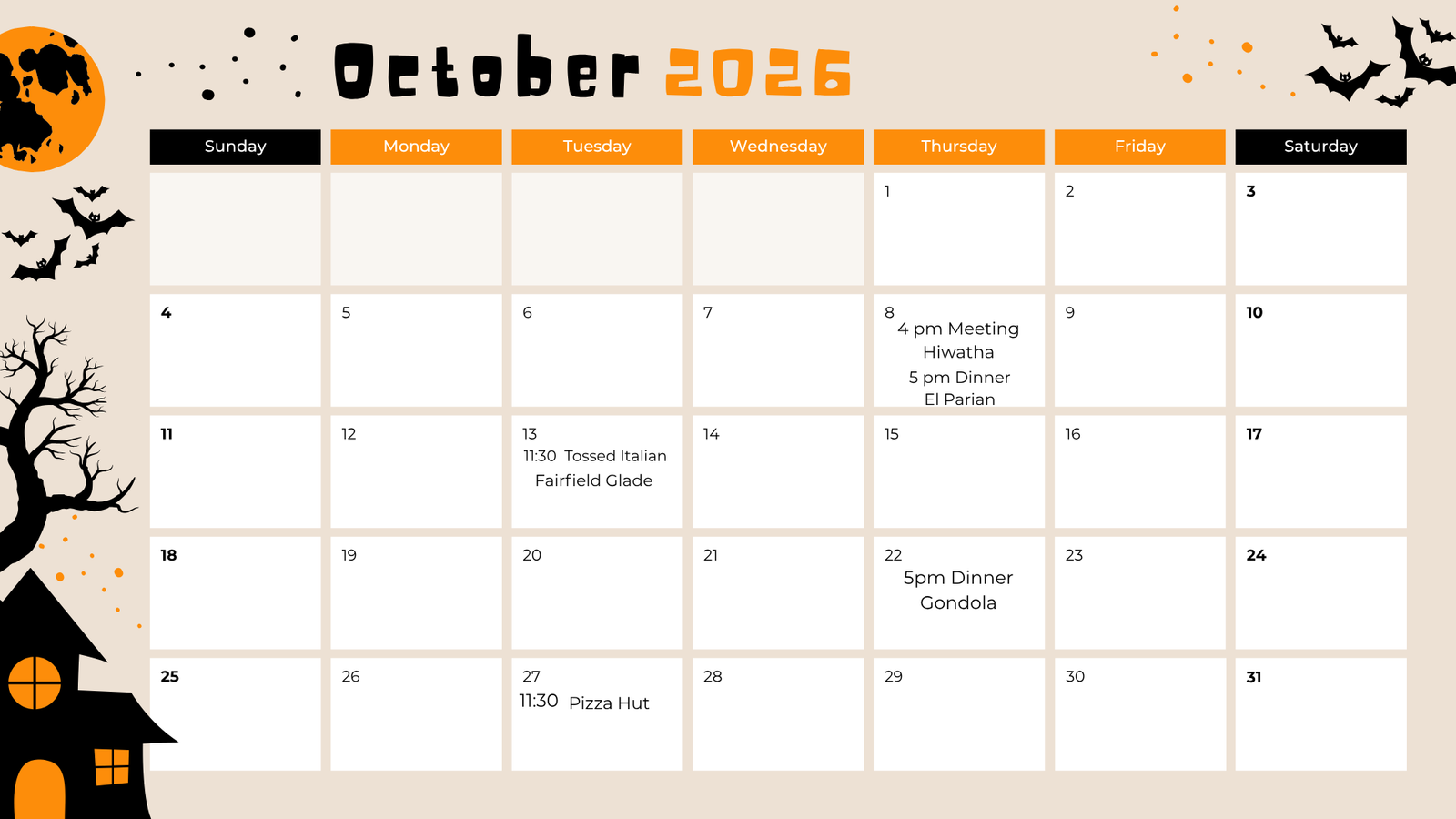 Solo October 2026